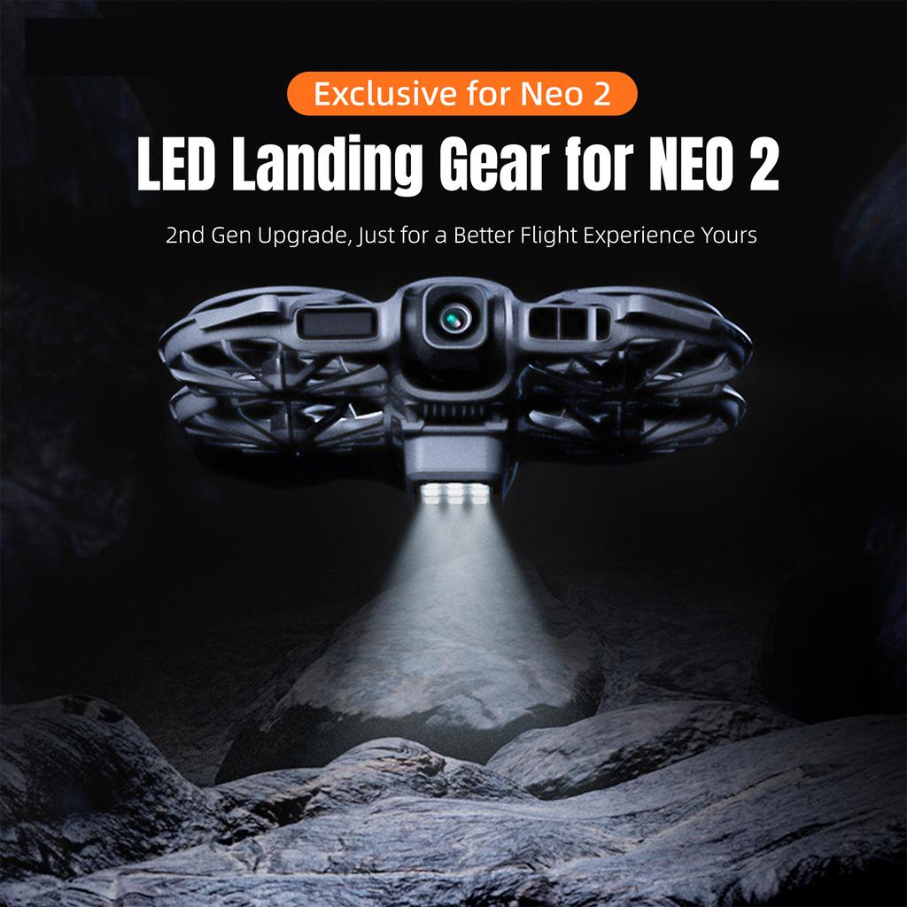 For DJI NEO 2 LED Landing Gear with Flash LED Lights Quick Release Rechargable Foldable Landing Gear Protector Kit Drone Accesso
