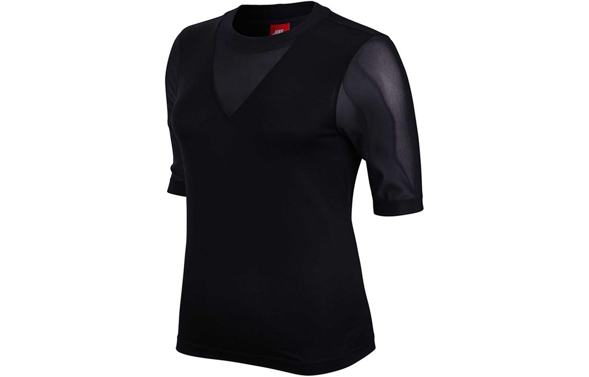 

Nike T Shirts Women s Black Crew Neck Moderate Straight Fit 829756-010 M