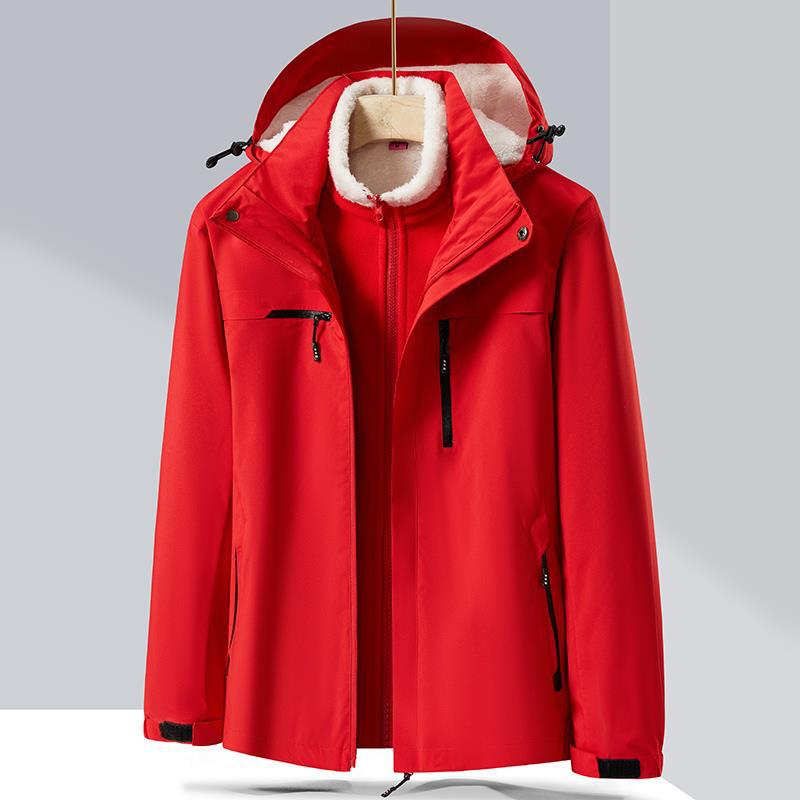 Jackets for Men and Women, New Autumn and Winter Style for Couples, Outdoor Velvet Large Size Jackets, Men's Windproof and Waterproof Jackets