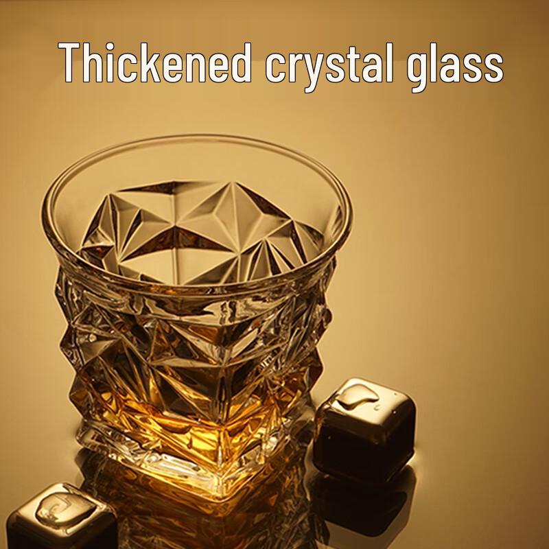 Shangqi Vintage Glacier Carved Borosilicate Whiskey Glass