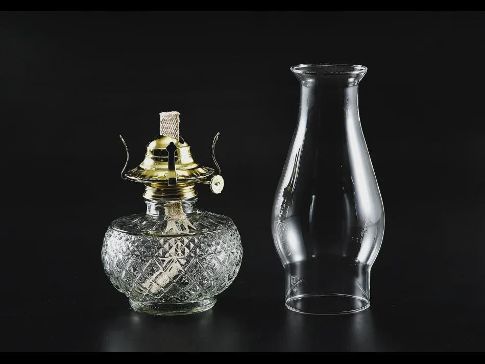 Retro Glass Oil Lamp - Vintage Kerosene Lantern for Nostalgic Decor