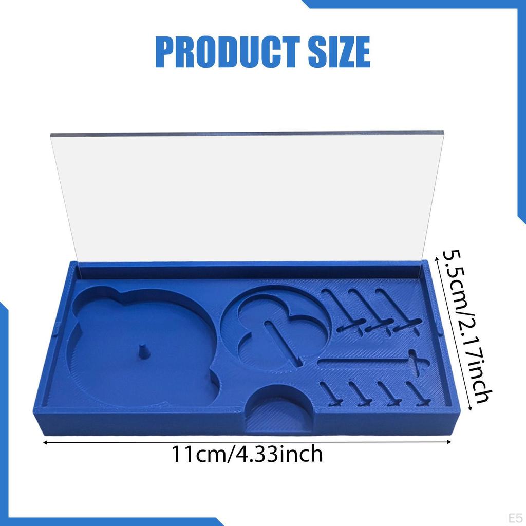 Watch Parts Storage Box Holder with Clear Lid Dials Placement Tray for Storing Watchmaker