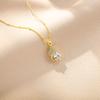 Elegant Pure Silver & Gold Pendant Necklace: European & American Style
