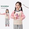 Girls' Pure Cotton Long Sleeve T-Shirt with Cartoon Cat Print