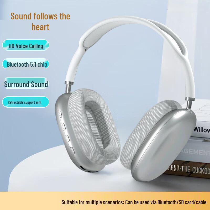 P9 Comfort Over-Ear Wireless Bluetooth Headphones with Noise Cancellation for Sports