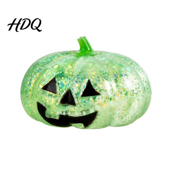 Classroom Stress Toy 1/2/3Pcs Halloween Pumpkin Relief Toy, Creepy Head Squeeze Glitter Ball for Kids Adults, Party Favors Relaxation Hand