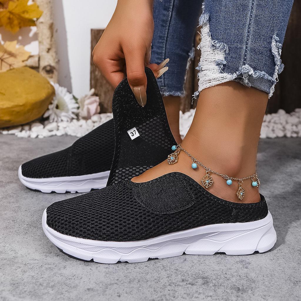 Women Slide Shoes Orthopedics Wide Feet Swollen Shoes Summertime Beach Slide Shoes Airy Mesh Flat Shoes Walking Slide Shoes Men Slipper
