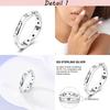 New Luxury Irregular Shape With Zircon Silver Color Finger Rings For Original 925 Silver Rings Women Female Rings Party Jewelry