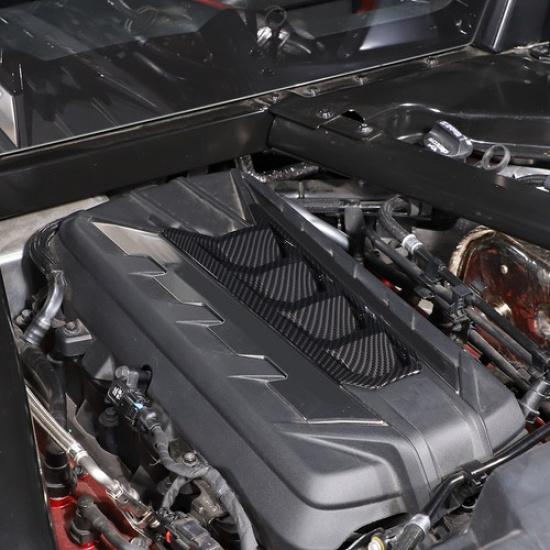 ABS Carbon Car Engine Center Cover Decorate Trim For Corvette C8 Z06 Z51 -24