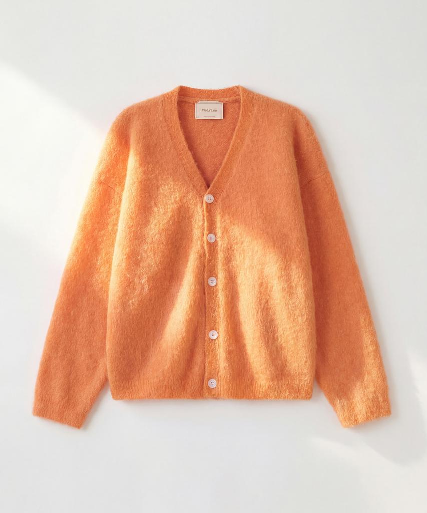 Deopinseu [Deopinseu X Find & Co] Shaggy Dog Cardigan (Soft Orange)
