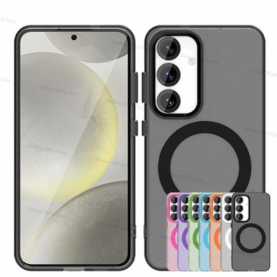 Etui do Samsung Galaxy S25 Plus Pokrowiec z ładowaniem bezprzewodowym Magsafe Etui do Samsung Galaxy S25 Plus S25 Ultra Matowy zderzak do telefonu z TPU