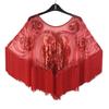 Mesh Sequin Tassel Shawl Evening Gown Strapless Wedding Dress with Elegant Beaded Cape Cover-up