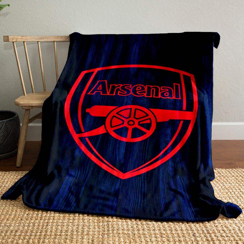 Arsenal Logo Designed Flannel Blanket for Bedroom, Living Room, Sofa, and Nap