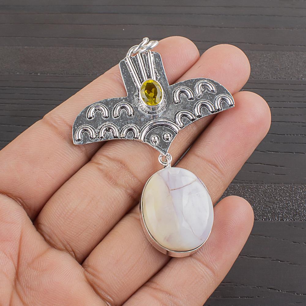 

Natural Mookaite Gemstone 925 Sterling Silver Jewelry Designer Pendant 2.51 AJP-2333