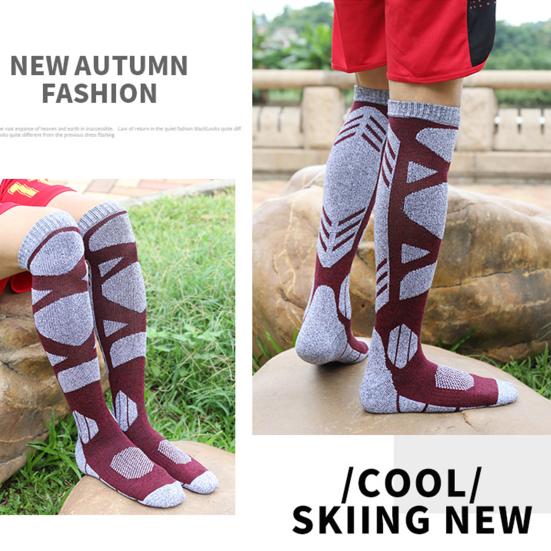 Meias térmicas de esqui para caminhada para homens e mulheres, meias longas e quentes de inverno para esportes ao ar livre, esqui, snowboard, meias de desempenho para caminhada
