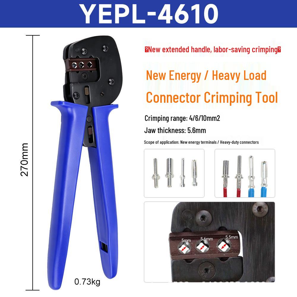 Aviation Plug Pin/New Energy Photovoltaic Terminal Crimping Pliers with High Precision Ratchet Jaws YEFYM.