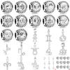 Copper Zodiac Bead Pendant Suitable For Original European Bracelets Diy Women'S Jewelry Gifts