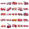 Fire Truck Cartoon Stickers: 50 Fun Decorative Sheets for Notebooks, Water Cups, and Desktops
