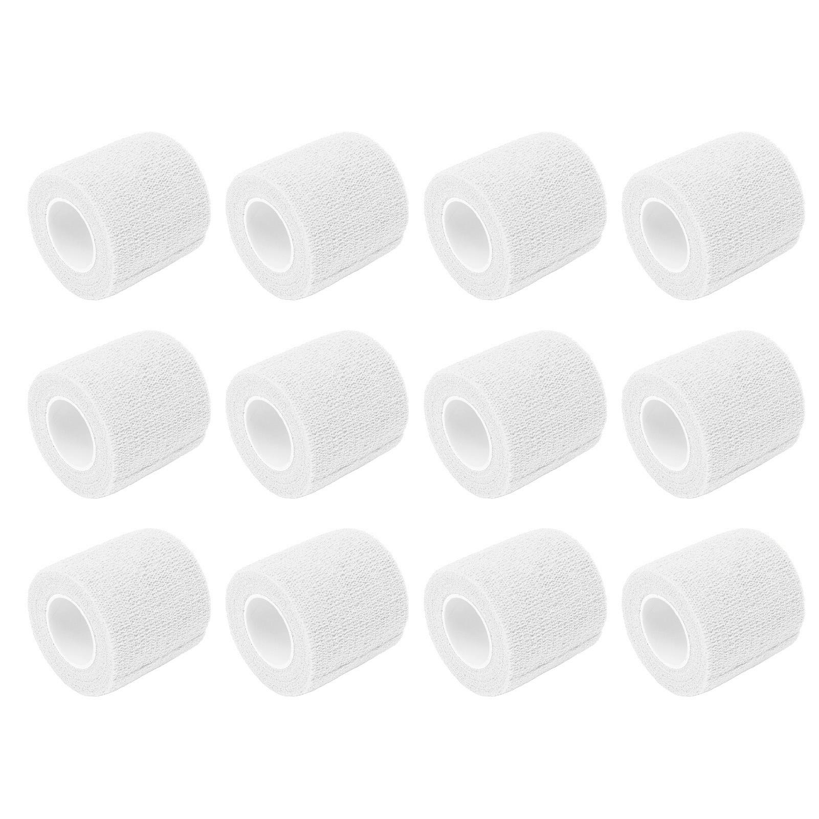 

12 Pack 4.5M Animal Elastic Bandage Self Adhesive Cow Hoof Repairing Bandage Non Woven Polyester Waterproof for білий