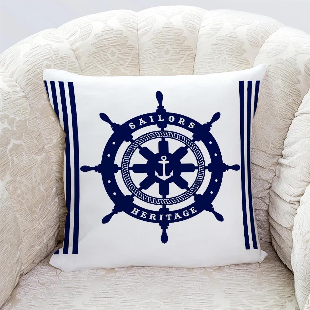 Blue Decorative Pillowcase Living Room Office Decoration Home Pillowcase