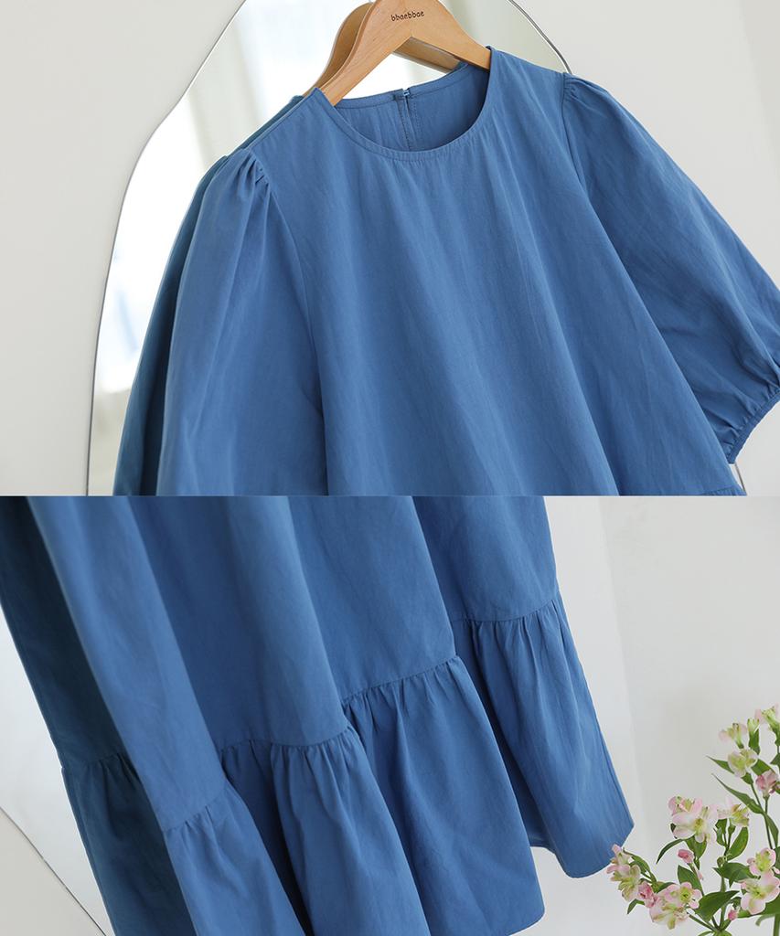 Ppaeppae Tiered Puff Sleeve Long Dress