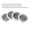 2" Metal Glossy Audio Speaker Cover, 4 Pcs Audio Speaker Grille Protective Decorative Audio Speaker Mesh Grille (Black)