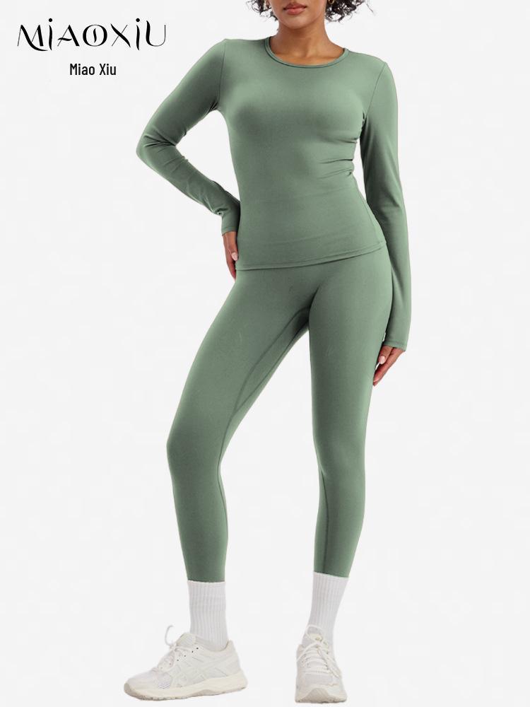 European & American High-Stretch Quick-Dry Yoga Suit: Nude Feel, Premium 2-Piece Set for Running & Fitness