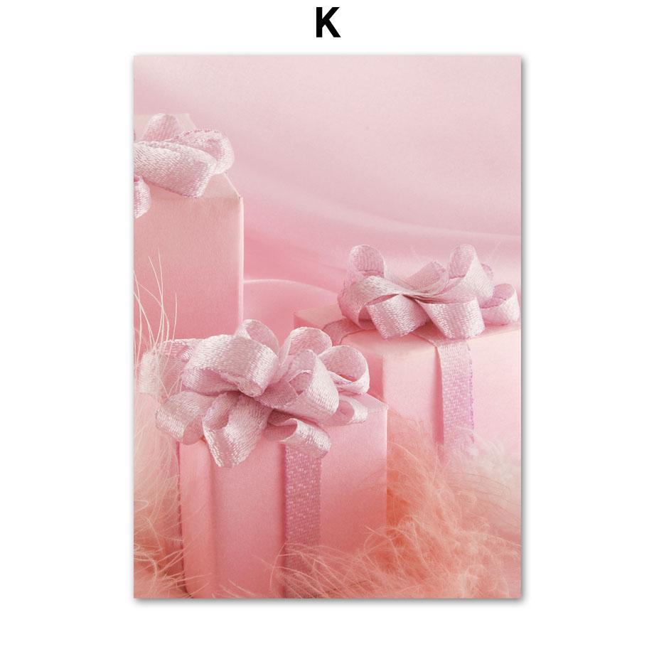 Pink Rose Orchid Sakura Crown Flower Canvas Painting Nordic Posters And Prints Wall Art Pictures For Living Room Home Decor