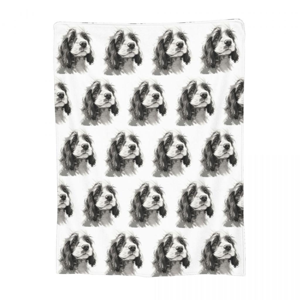 The Cocker Spaniel Blanket Soft Warm Flannel Throw Blanket Plush for Bed Living room Picnic Travel Home Couch