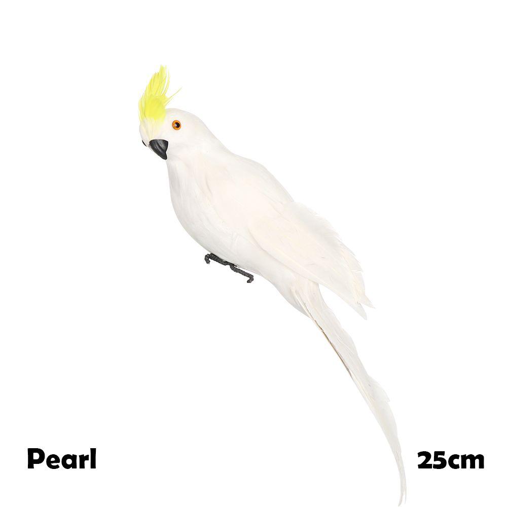 

1 PC Creative Yard Ornament Garden Animal Figurine Simulation Bird Parrot Miniature Feather 25CM
