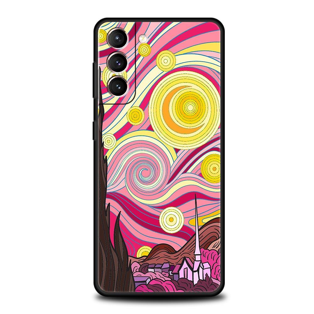 

Чехол для телефона Samsung Galaxy S26 S25 S24 S23 S22 S20 S21 FE Ultra Plus S25 Edge Мягкий ТПУ Искусство Ван Гога Звездная ночь Эстетика Samsung S20 FE