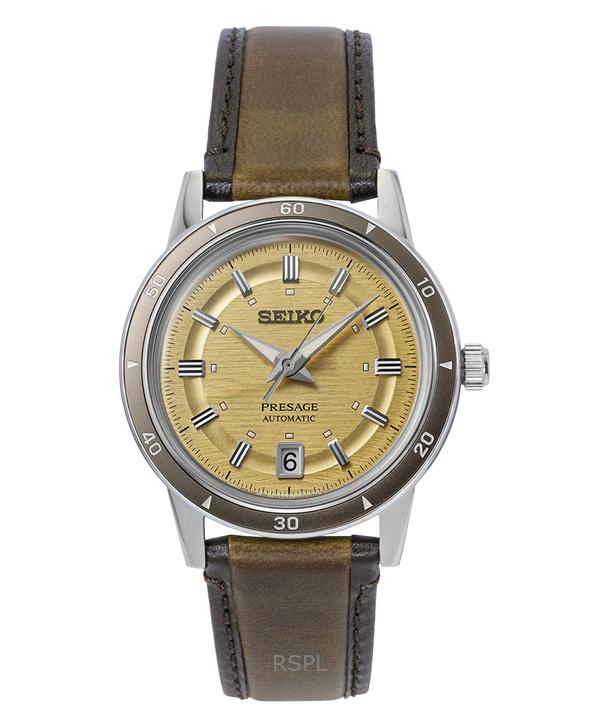 

Seiko Чоловічий годинник Presage Style 60 s з нержавіючої сталі, золотистий циферблат, автоматичний, SRPL75J1 золотий