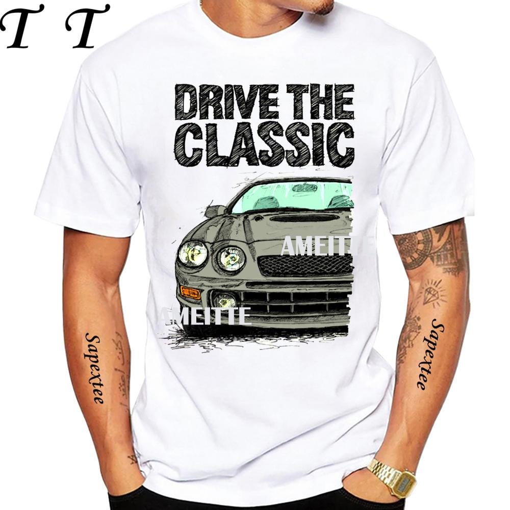 Drive The Classic Celica 6 Generation ST205 GT4 90's T-shirt Men Short Sleeve Hip Hop Boy Casual Tshirt Japan Car White Tees