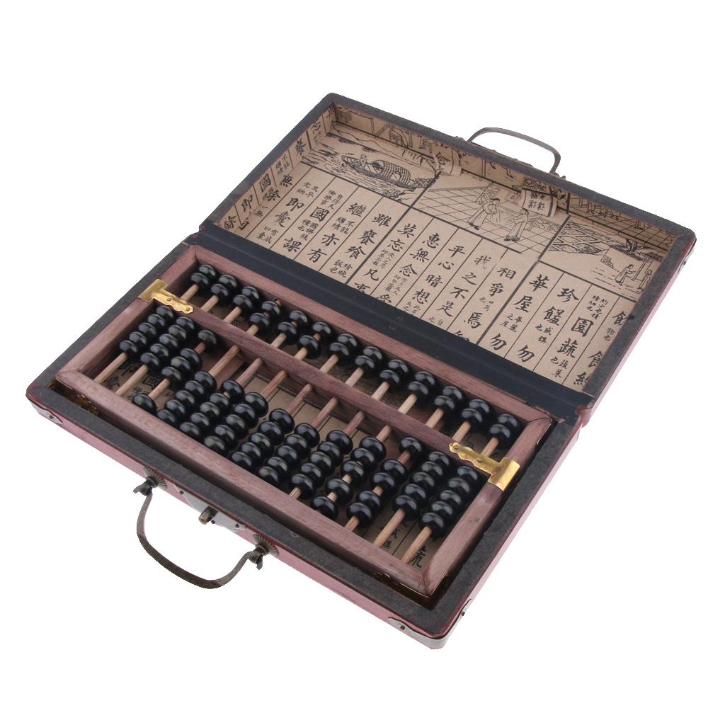 Instruction Vintage Chinese Wooden Bead Arithmetic Abacus W