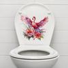Pink Flower Flamingo Toilet Sticker Bathroom Ceramic Tile Corridor Entrance Background Decoration Wall Sticker