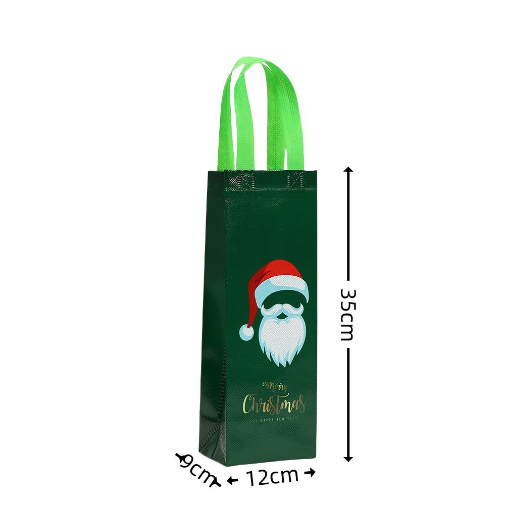 StoBag Christmas Wine Bottle Bags Gift Wrapping Bags for Sweets Luxury Designer Bags Non Woven Packaging Holiday Party Favor