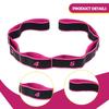 8 Segment Yoga Stretch Strap Elastic for Upper Lower Body Shoulder Leg rose red