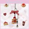 Vintage Girl Heartshaped Pink Cake Pendant With Alloy Material For Bag And Phone Charm