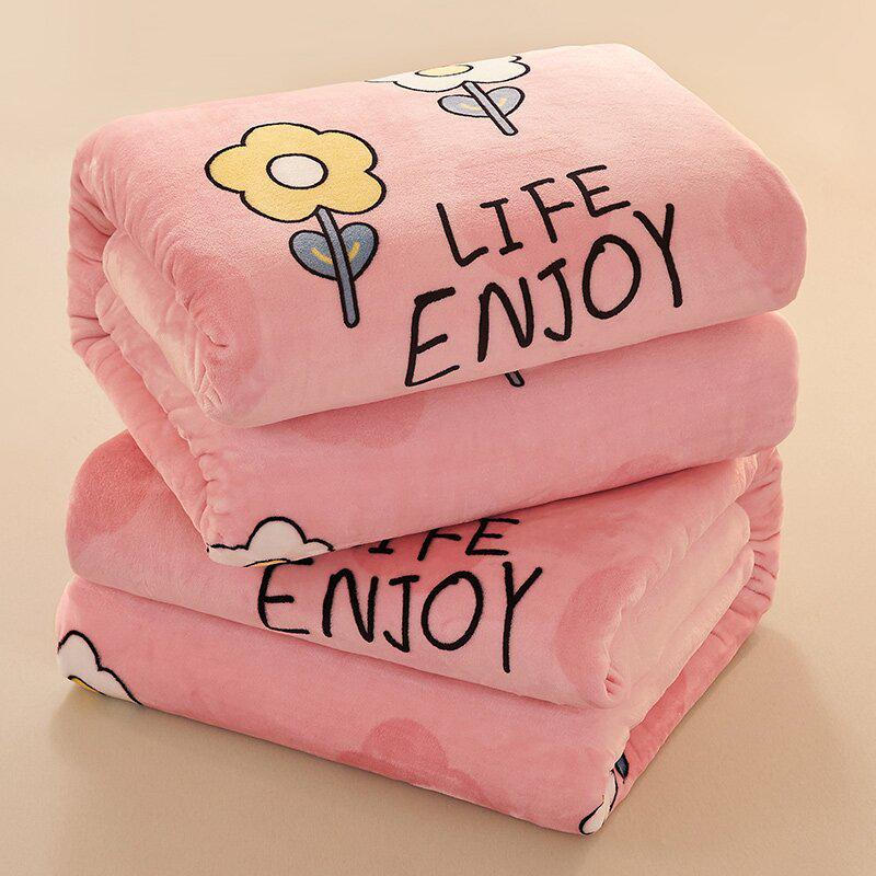 Dual-Use Flannel Throw & Bed Sheet: Thick, Warm, Winter & All-Season Blanket for Dorm or Home, Single/Double