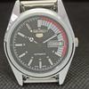 REFURBISHED VINTAGE SEIKO 5 AUTOMATIC JAPAN MENS DAY/DATE BLACK WATCH a266370-2 Quantityseikoa266370