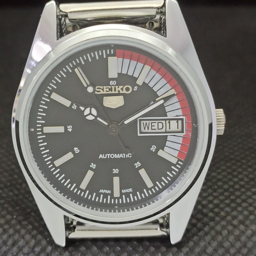 REFURBISHED VINTAGE SEIKO 5 AUTOMATIC JAPAN MENS DAY/DATE BLACK WATCH a266370-2 Quantityseikoa266370