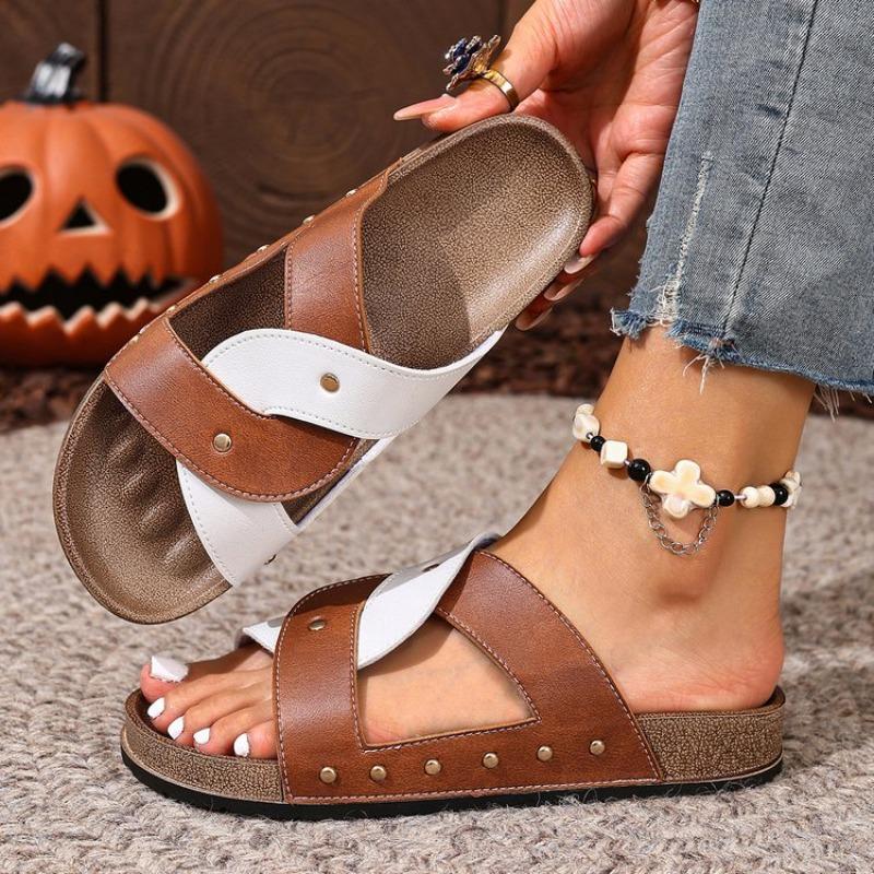 Fashion New Summer European and American Large-size Fish Mouth Cross Thick-soled Sandals for Women