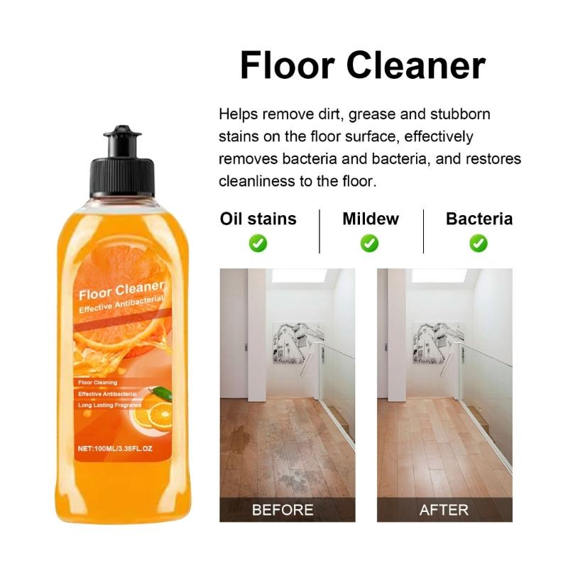 Keep Your Floor Clean 100ml Liquid Cleaner for Grease Removal Commercial Use Strong Solution for Most Stains, 100ml