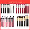 Makeup Brush Set With Artificial Fibers And Wooden Handles For Professional Women