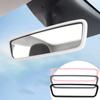 For Tesla Model 3 Y 2024 Interior Accessories Rearview Mirror Protector Trim Silicone Decor Frame White Pink Protection Strip