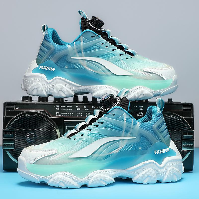 

Высокие мужские туфли 2025 года, новая осенняя обувь с нескользящей подошвой, модная брендовая повседневная спортивная обувь для студентов, популярная обувь для бега и пап 45