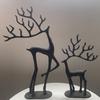 Yousheng Christmas Reindeer Statue Minimalist Artistic Deer Figurine Metal Animal Sculpture Home Office Desktop Decoration Ornament