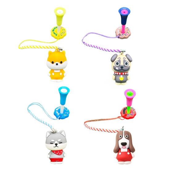 Cartoon Dog Golf Tee Hanger Plastic Anti Lost Golf Tee Ring with Strap Tee Loss Prevention Golf Accessory for Men Women Golfer