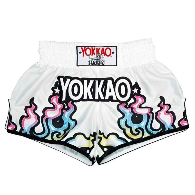 YOKKAO Muay Thai Shorts Herren - Schnelltrocknende Trainingshose mit Aufdruck Boxen MMA Kickboxen Fitnessstudio Kleidung