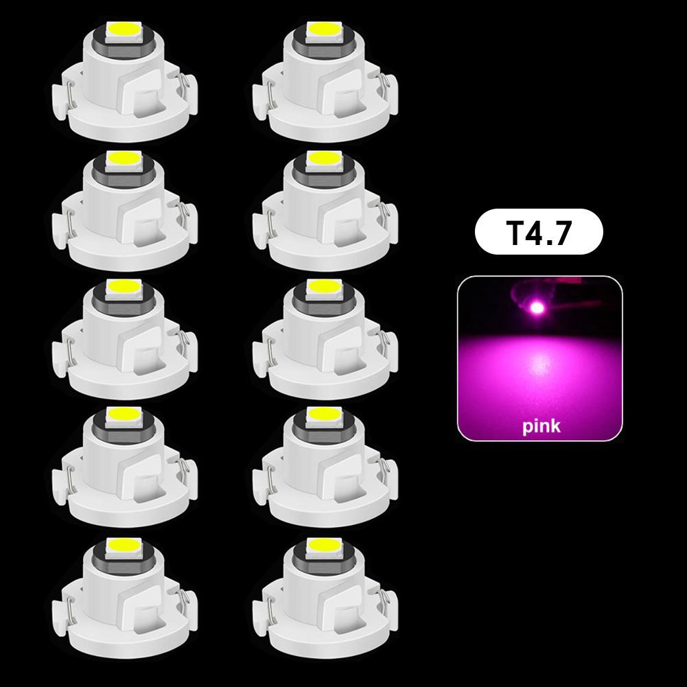 10Pcs Car Interior Indicator Lights Wedge Dashboard Warming Instrument Light T3 LED T4.2 T4.7 Led Bulb Canbus 3030SMD 12V Auto Lamp